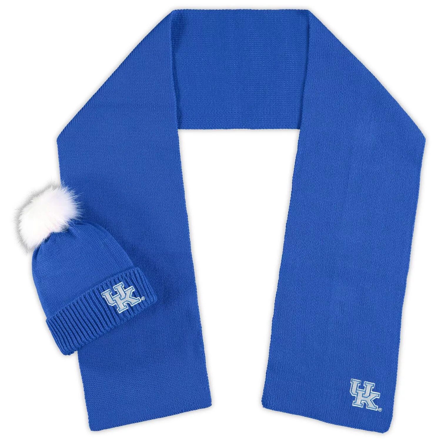 

Шарф ZooZatz Kentucky Wildcats, вязаная шапка с манжетами и помпонами