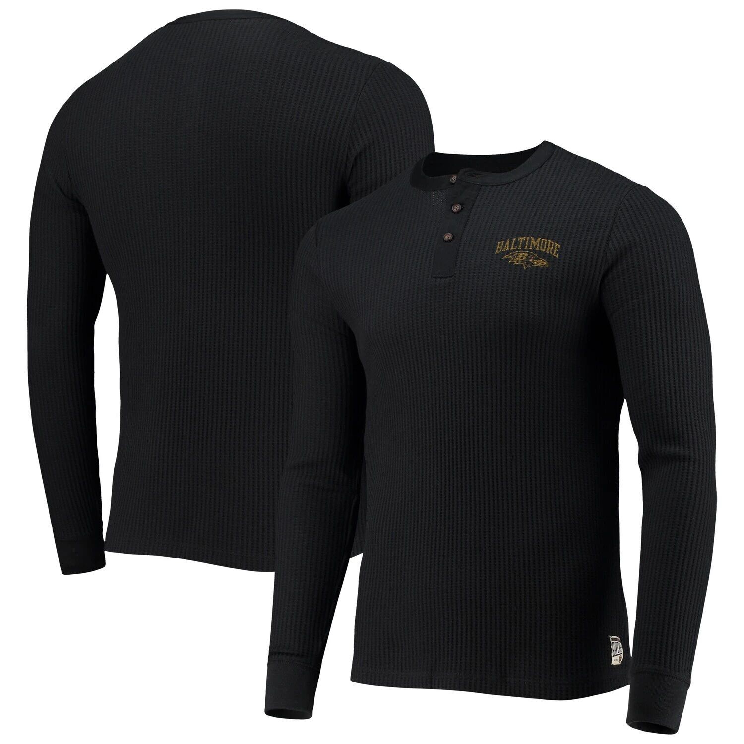 

Мужская черная футболка с длинными рукавами Baltimore Ravens Thermal Henley Junk Food
