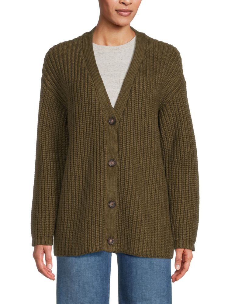 

Кардиган оверсайз из смесовой шерсти Marine Layer, цвет Military Olive