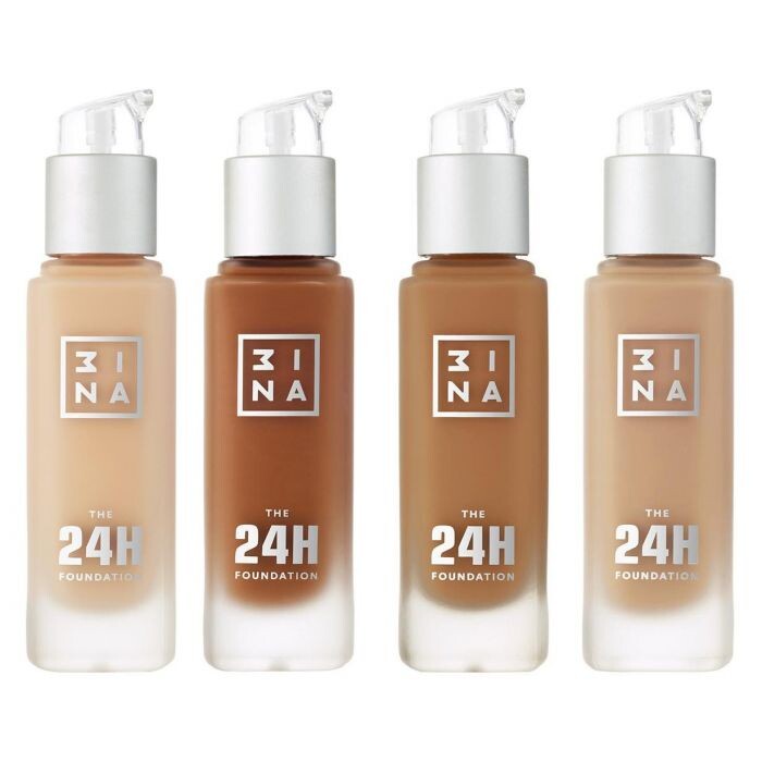 Тональная основа The 24h Foundation Base de Maquillaje 3Ina, 654 Light Brown