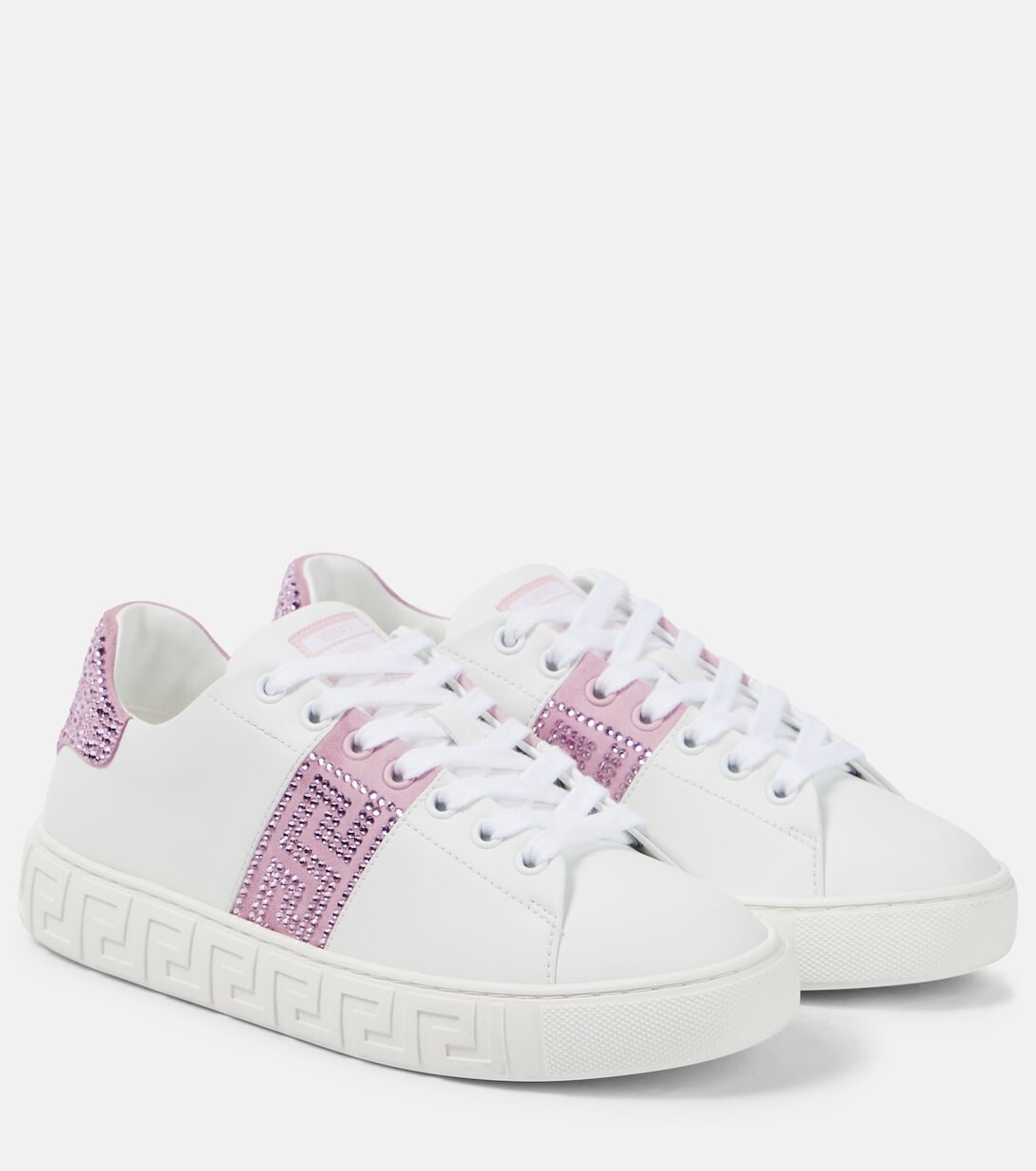 

Кроссовки greca с кристаллами Versace, белый