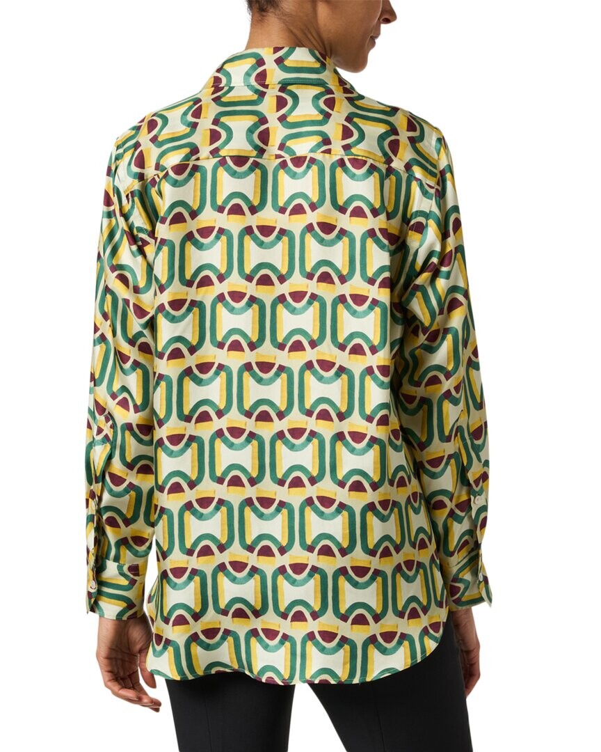 

Шелковая рубашка «Семьдесят» Seventy, цвет Green Multi