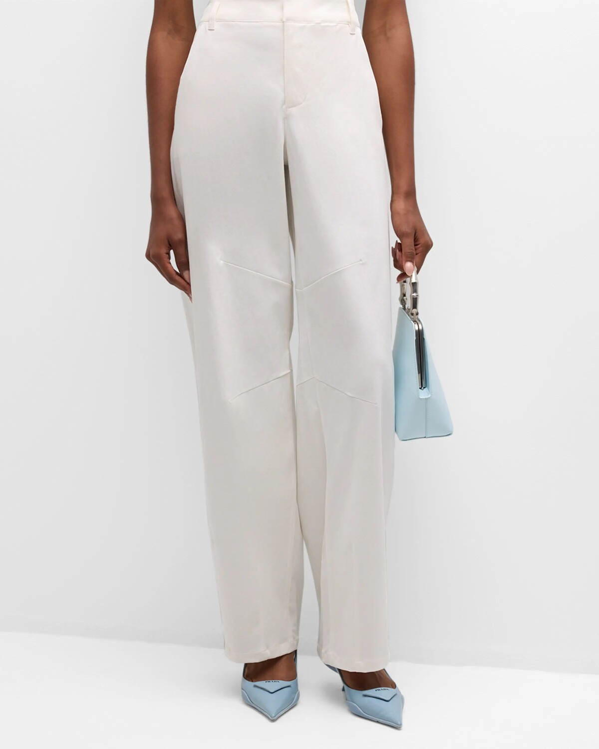 

Брюки-баллоны Porter с низкой посадкой Alice + Olivia, цвет Off White