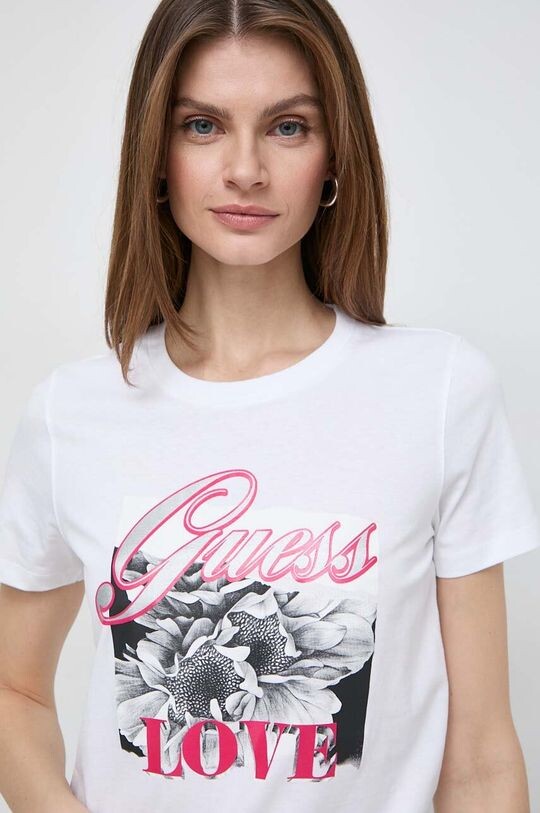 

КОЛЛАЖ хлопковая футболка Guess, бежевый