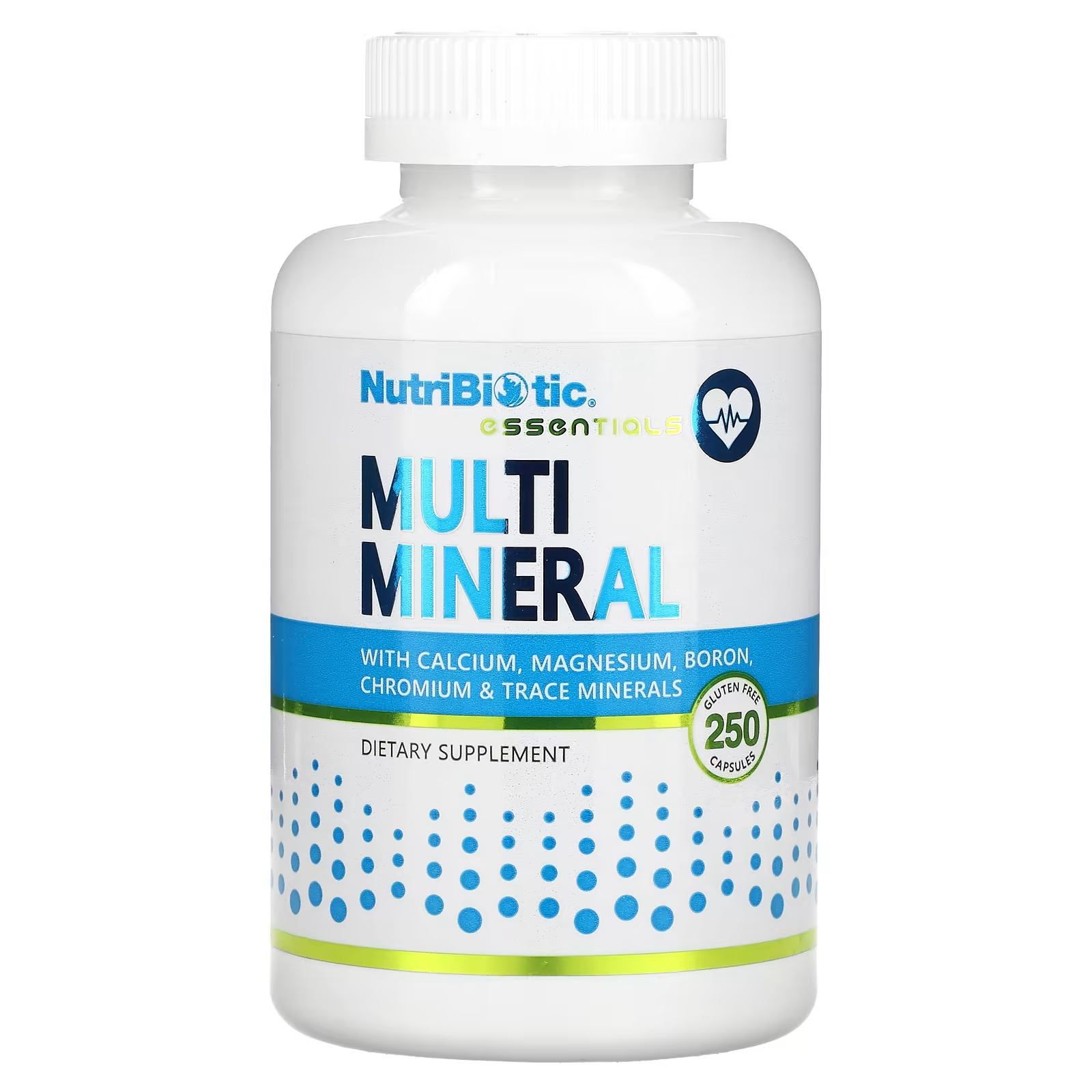 NutriBiotic Essentials Multi Mineral 250 капсул без глютена nutribiotic essentials кальций и магний 100 капсул без глютена