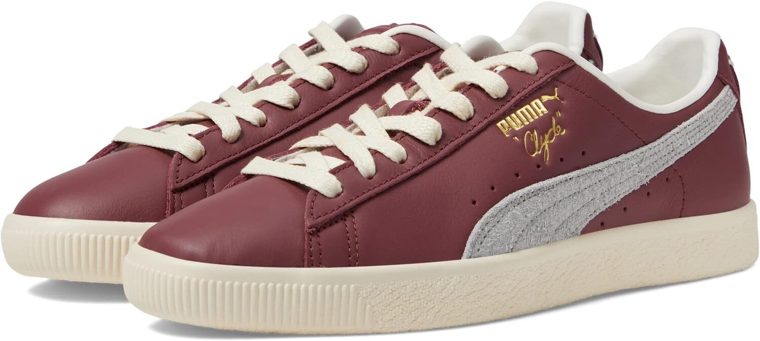 

Кроссовки Clyde Base PUMA, цвет Wood Violet/Frosted Ivory/Puma Team Gold