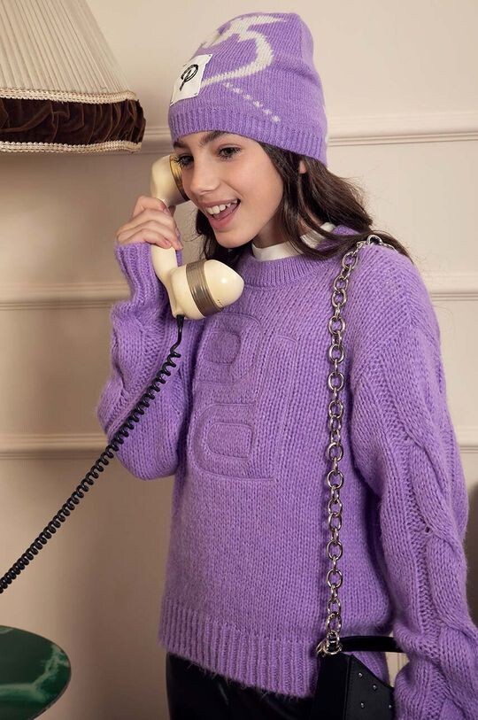 

Детская шапка Pinko Up из смесовой шерсти, фиолетовый