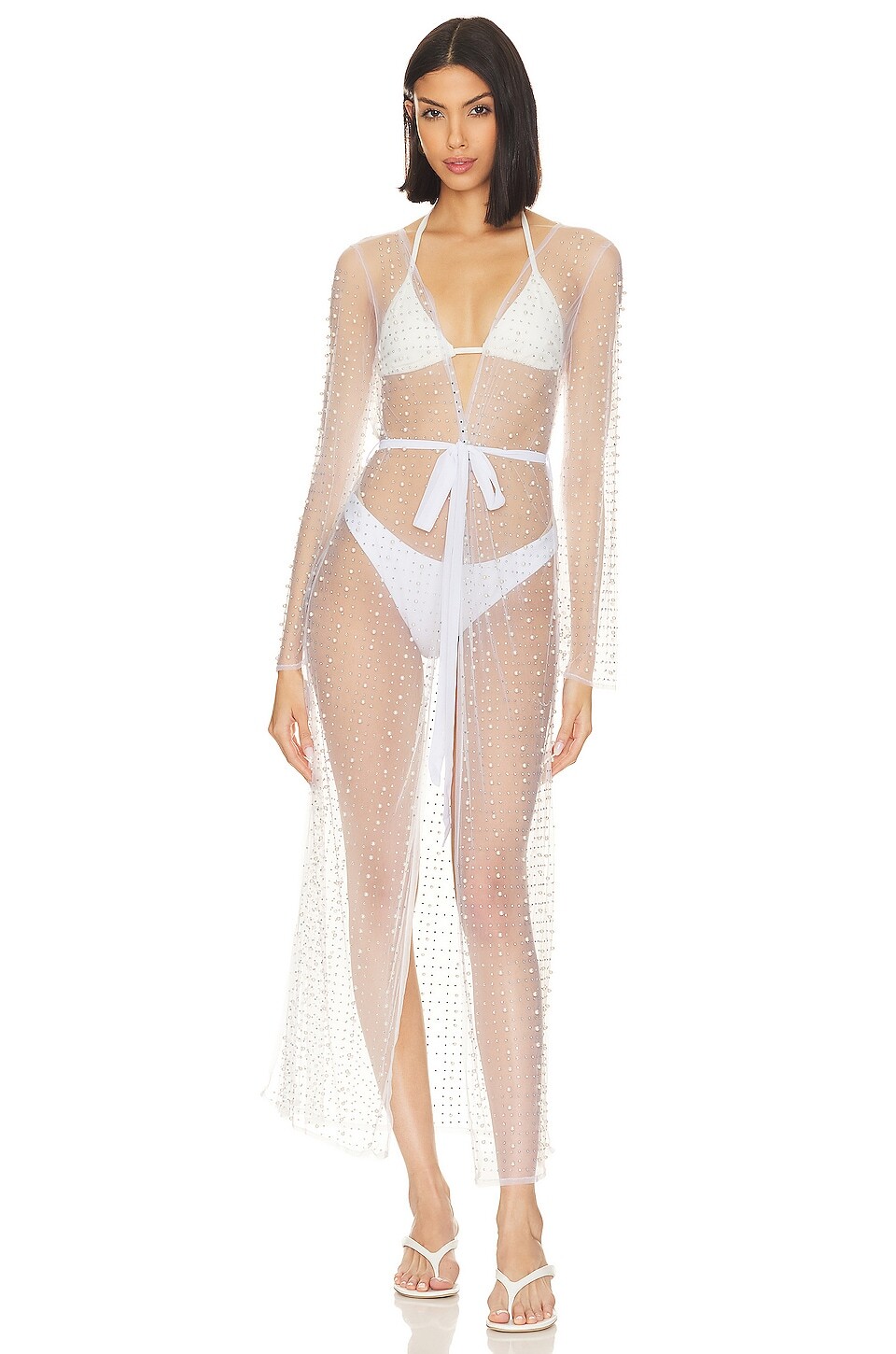 

Кардиган Beach Bunny Late Nights Pearl Mesh, белый
