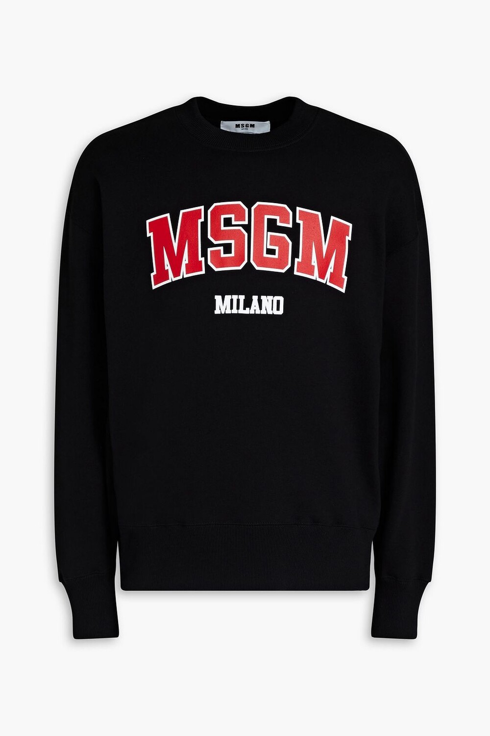 

Толстовка из французской хлопковой махры с принтом MSGM, черный