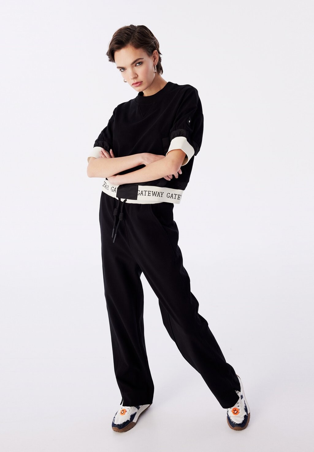 

Футболка с принтом RELAXED FIT SLOGAN Twist, черный