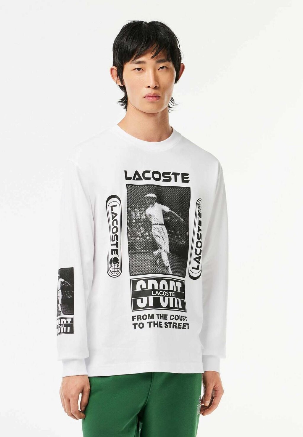 

Футболка с длинным рукавом Lacoste, белый