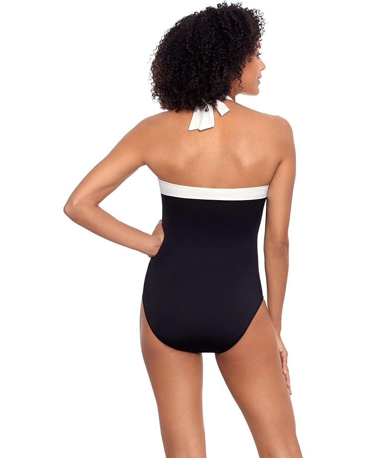

Купальник LAUREN Ralph Lauren Bel Air Shirred Bandeau One-Piece, черный