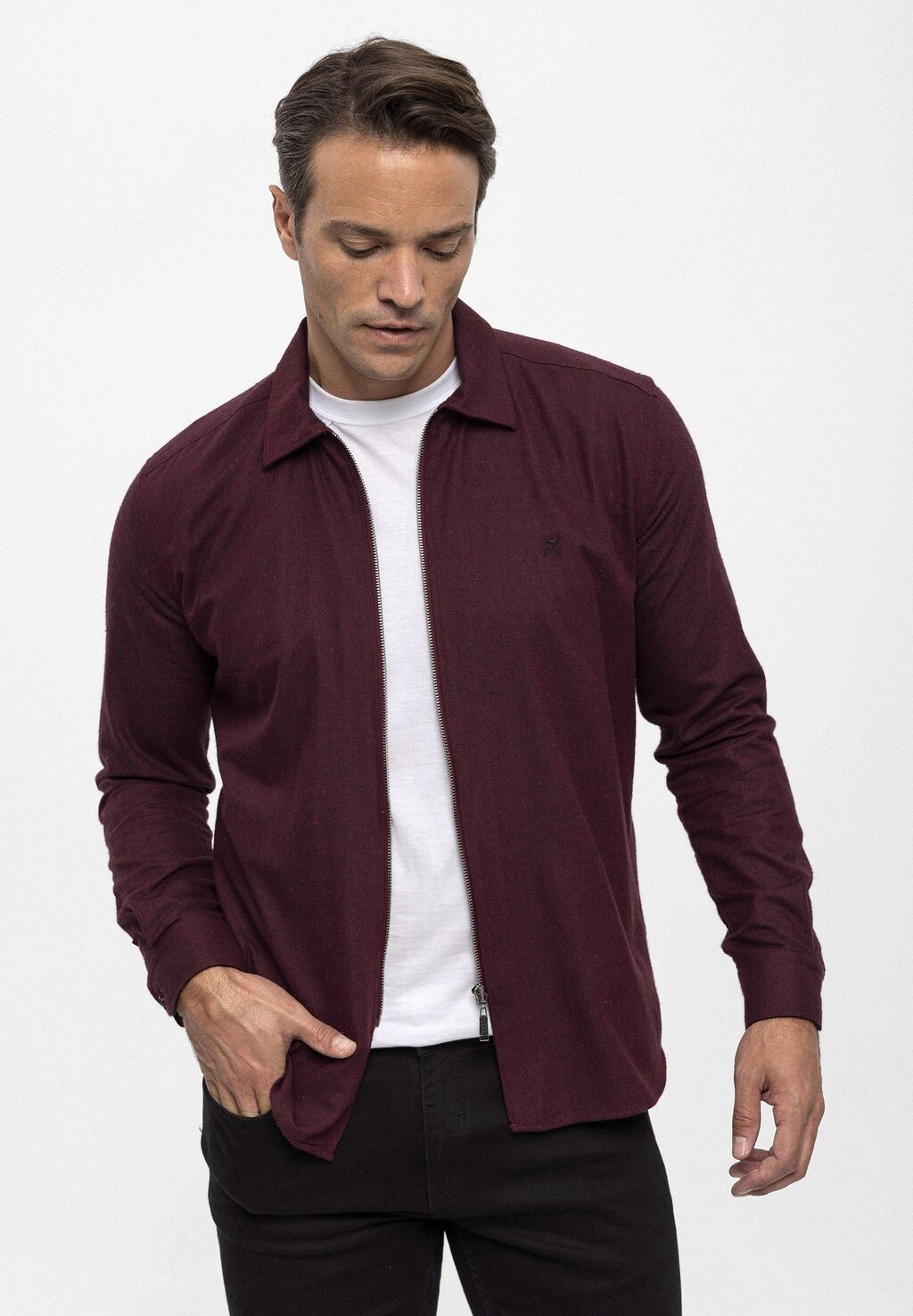 

Рубашка Basic Full-Zip Felix Hardy, цвет bordeaux