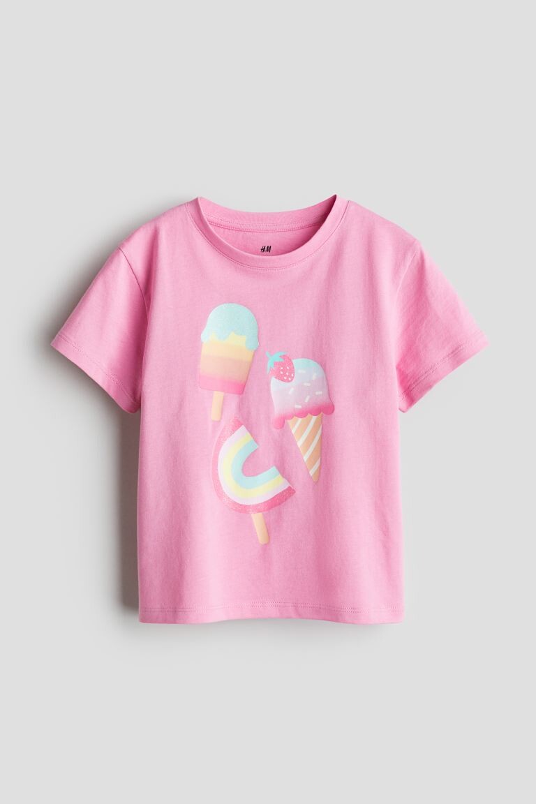 

Футболка с принтом H&M, розовый