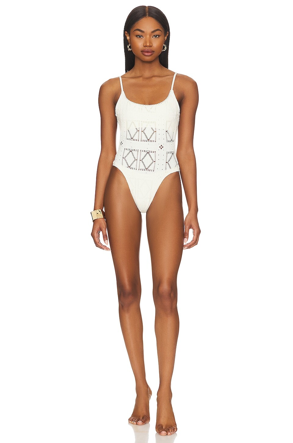 

Купальник Frankies Bikinis Juliet Patchwork, цвет Angel Dust