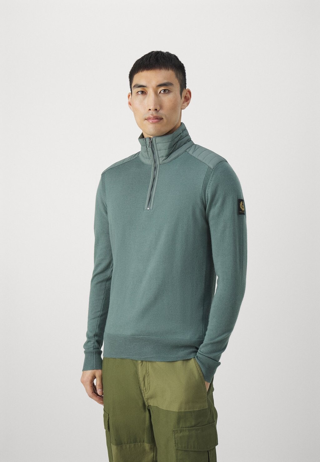 комплект наволочек mineral green Свитер Kilmington Quarter Zip Jumper Belstaff, цвет mineral green