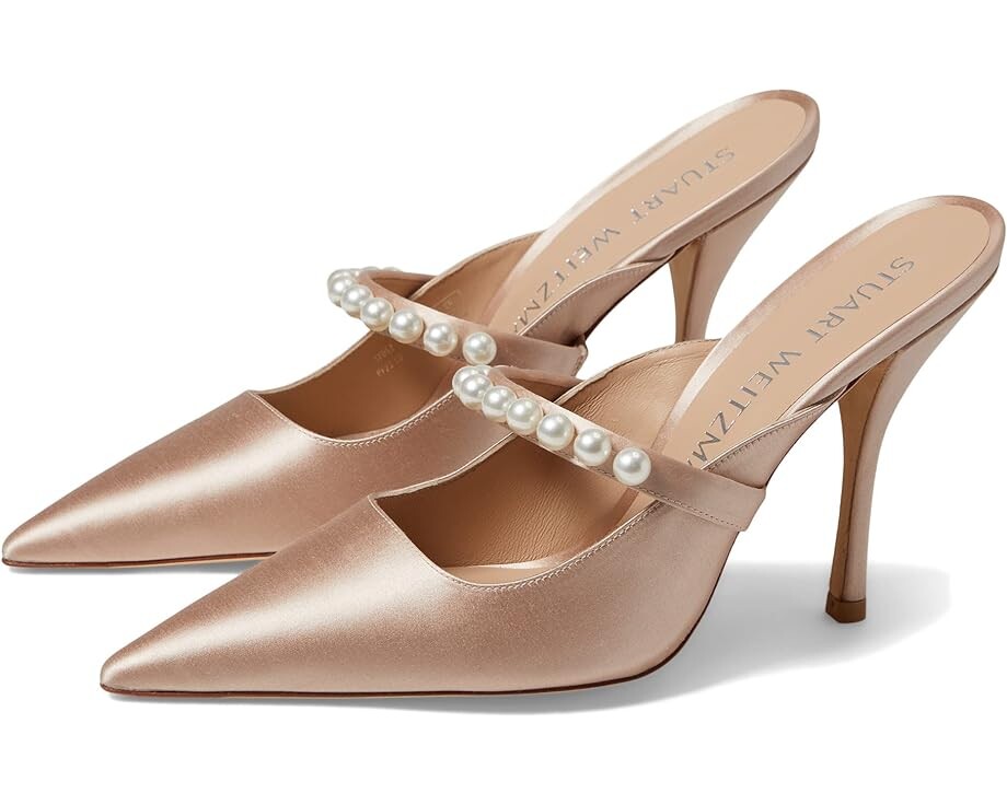 Мюли Stuart Weitzman Goldie 100, цвет Adobe кроссовки stuart weitzman goldie convertible white