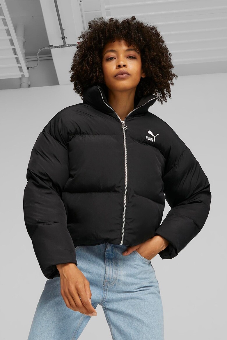 

Классическая зимняя куртка оверсайз с высоким воротником Puma, черный