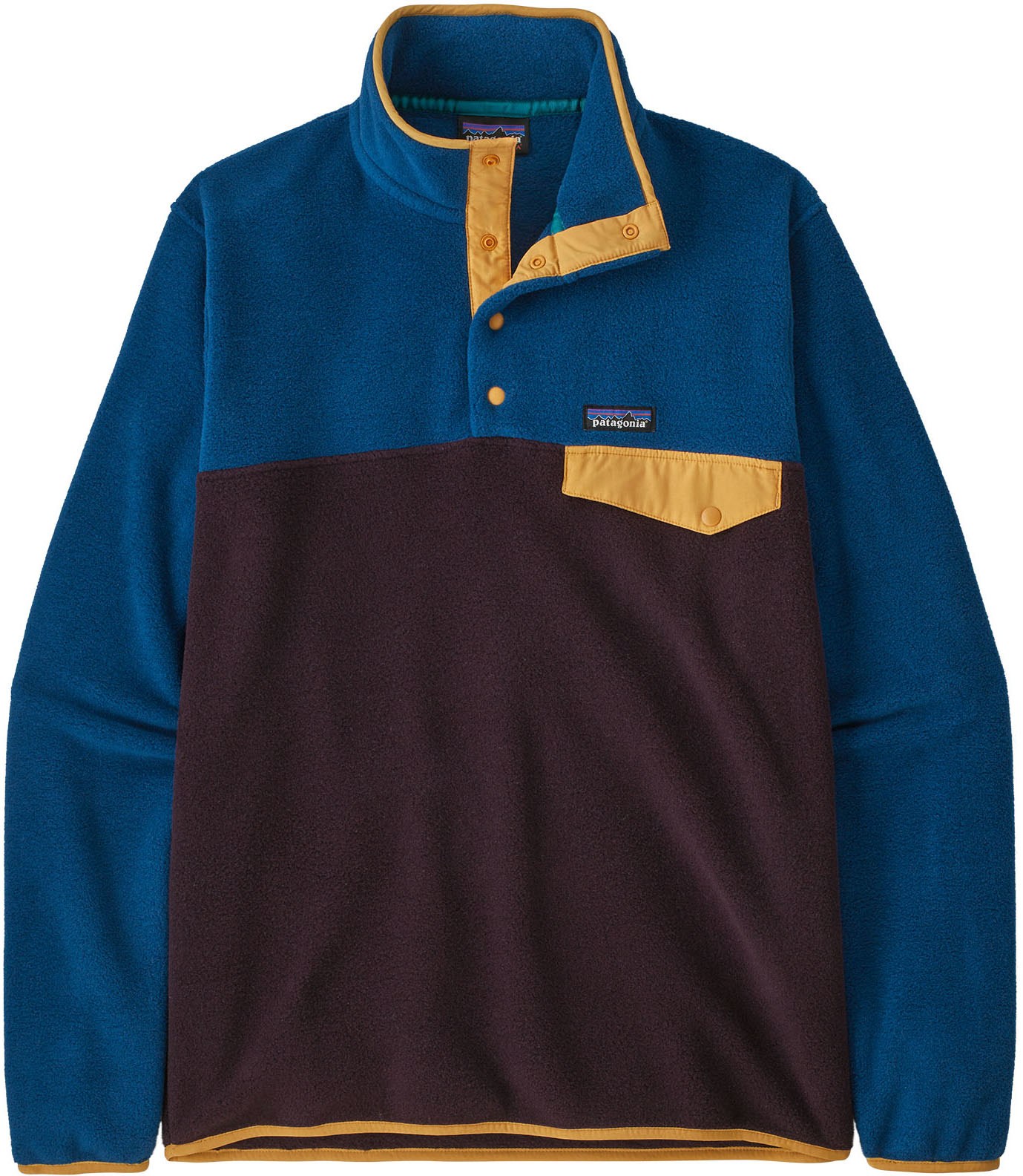 Легкий флисовый пуловер Synchilla Snap-T — мужской Patagonia, фиолетовый цена и фото