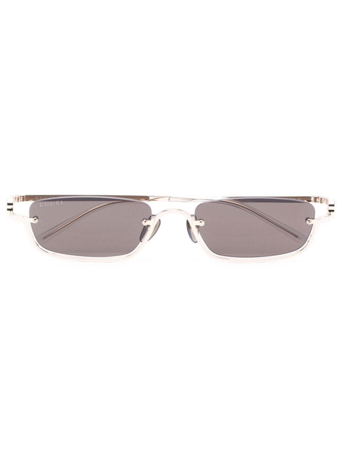 

Gucci Eyewear солнцезащитные очки в прямоугольной оправе, золотистый