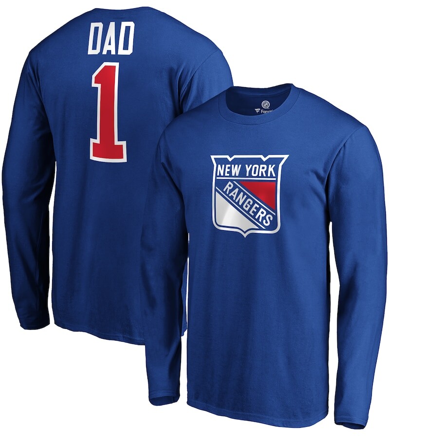 

Футболка с длинным рукавом Fanatics Branded New York Rangers, синий
