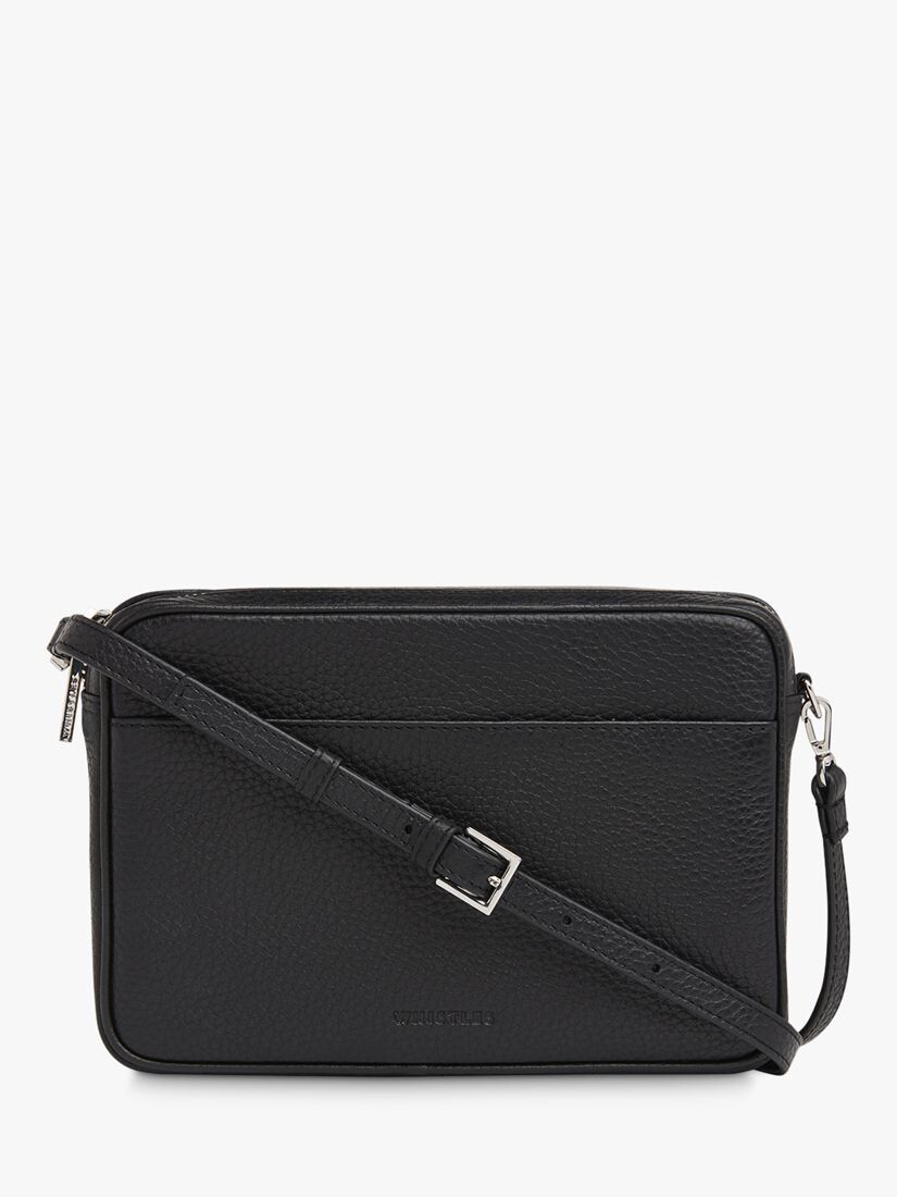 

Кожаная сумка через плечо Whistles Carmen Double Pouch, черная