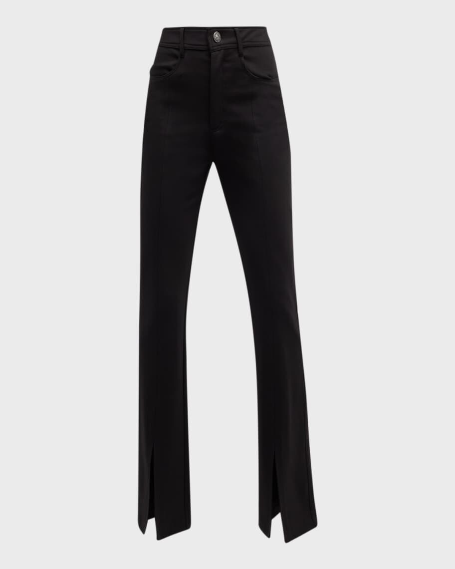 

Брюки Shanis Ponte-Knit Bootcut с разрезом на кромке Cinq a Sept, Черный