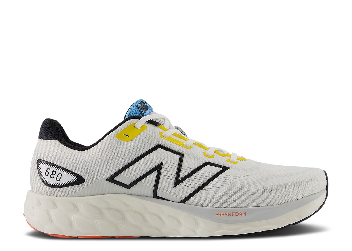 

Кроссовки New Balance Fresh Foam 680V8 4E Wide 'White Ginger Lemon', белый