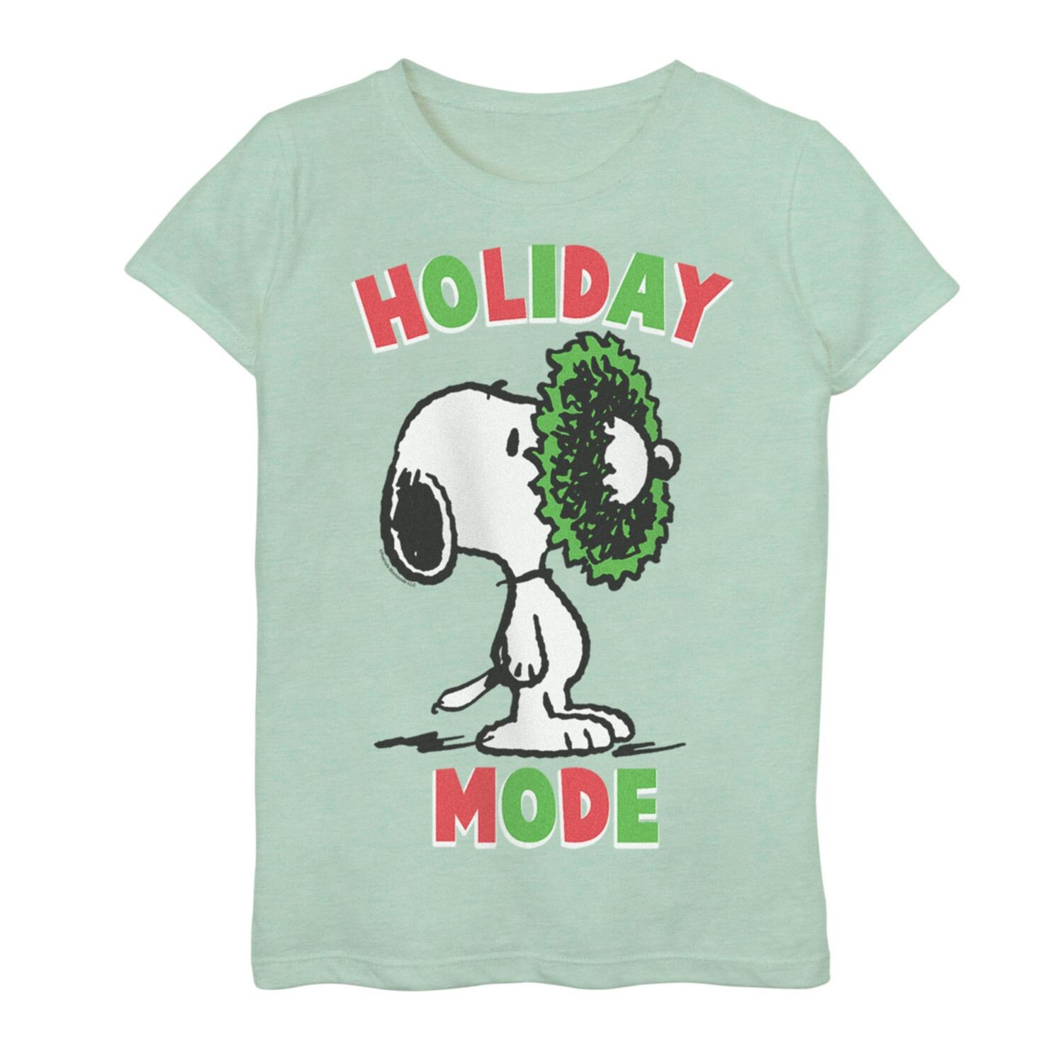 

Классическая футболка с рисунком Snoppy Holiday Mode для девочек 7–16 лет Licensed Character
