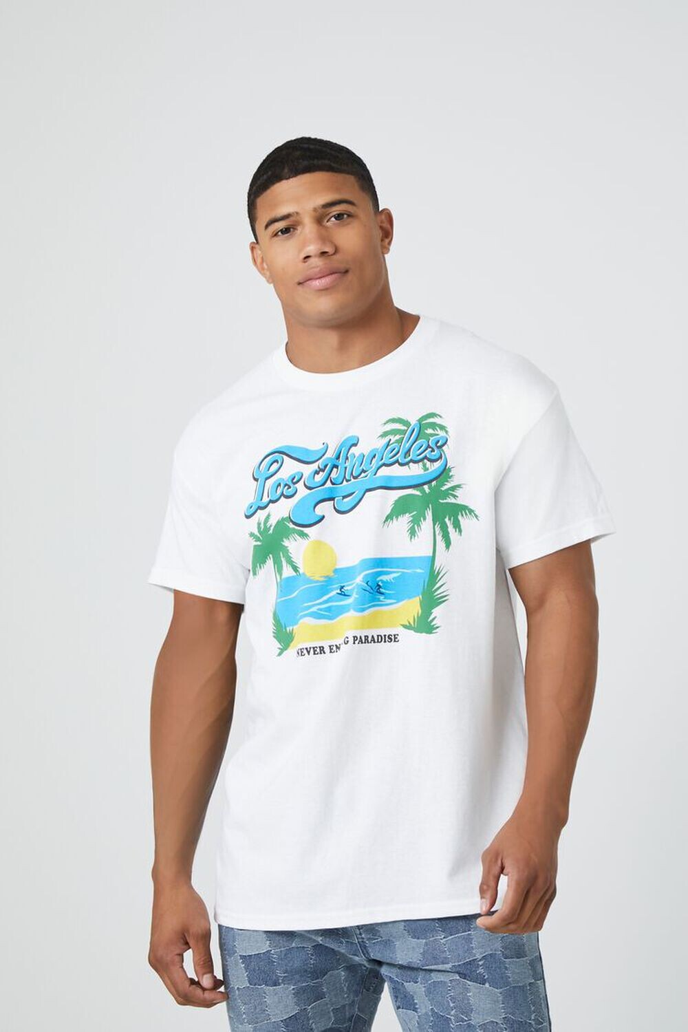 

Футболка с рисунком Лос-Анджелеса Forever 21, белый