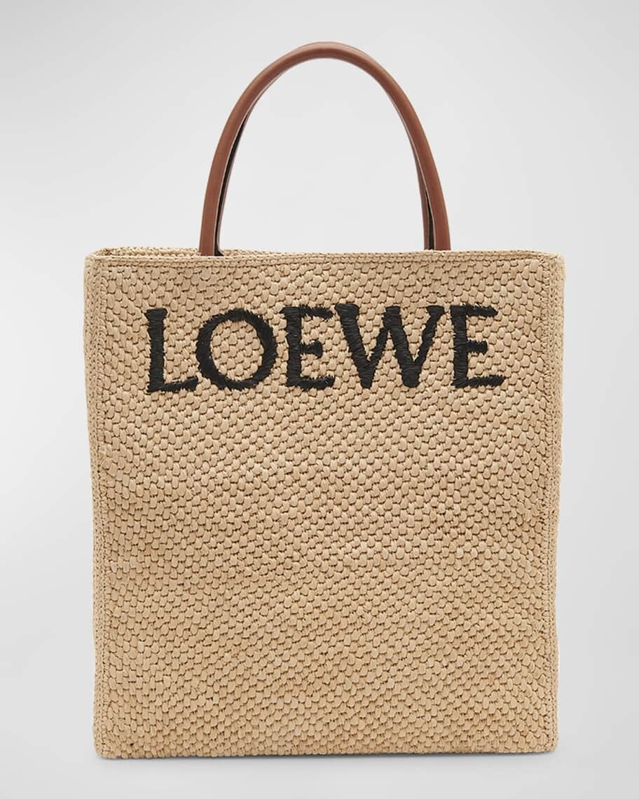 

Большая сумка из рафии с логотипом A4 North-South Loewe