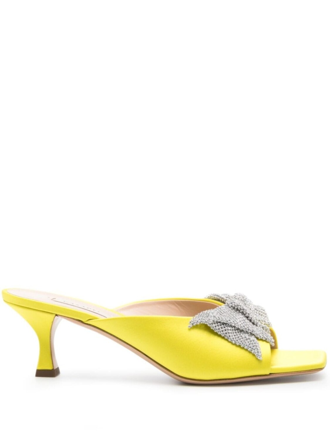 

Casadei атласные туфли Butterfly 50, желтый