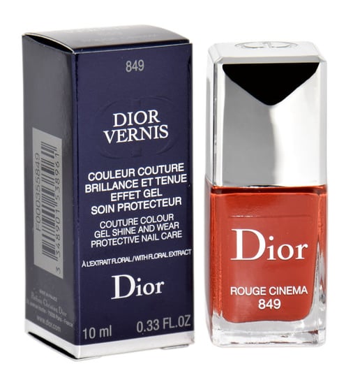 Лак для ногтей Lacquer 849 Rouge Cinema, 10 мл Dior, Vernis Nail