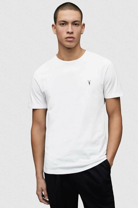 Хлопковая футболка AllSaints, белый