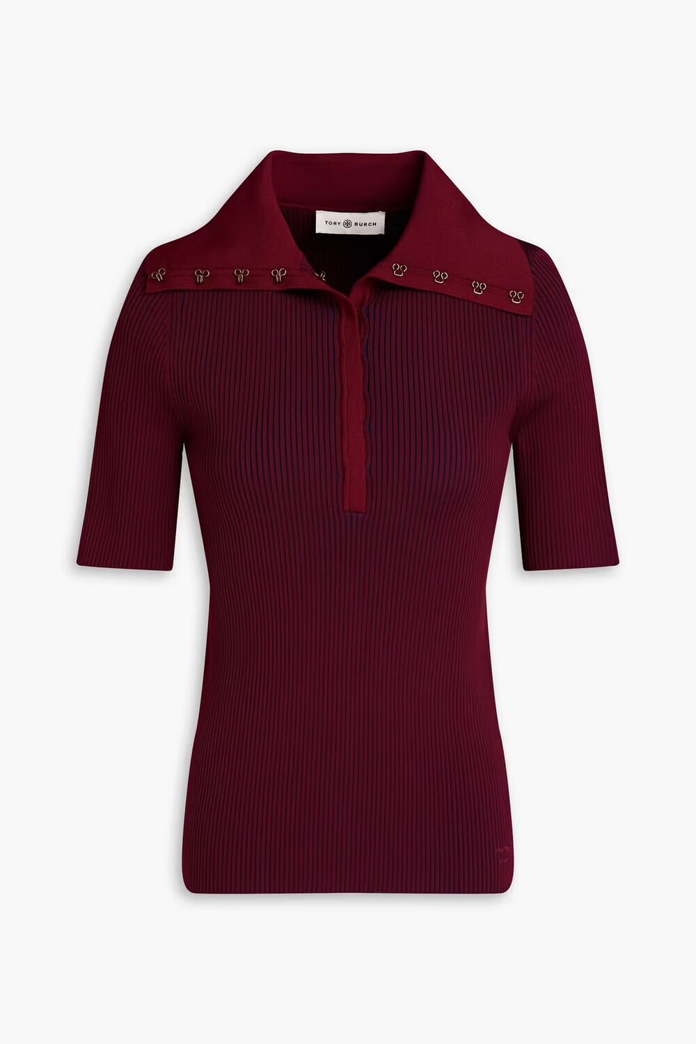 

Топ ребристой вязки Tory Burch, слива