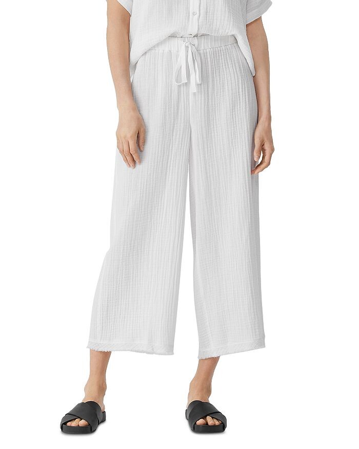 

Укороченные широкие брюки из органического хлопка Eileen Fisher