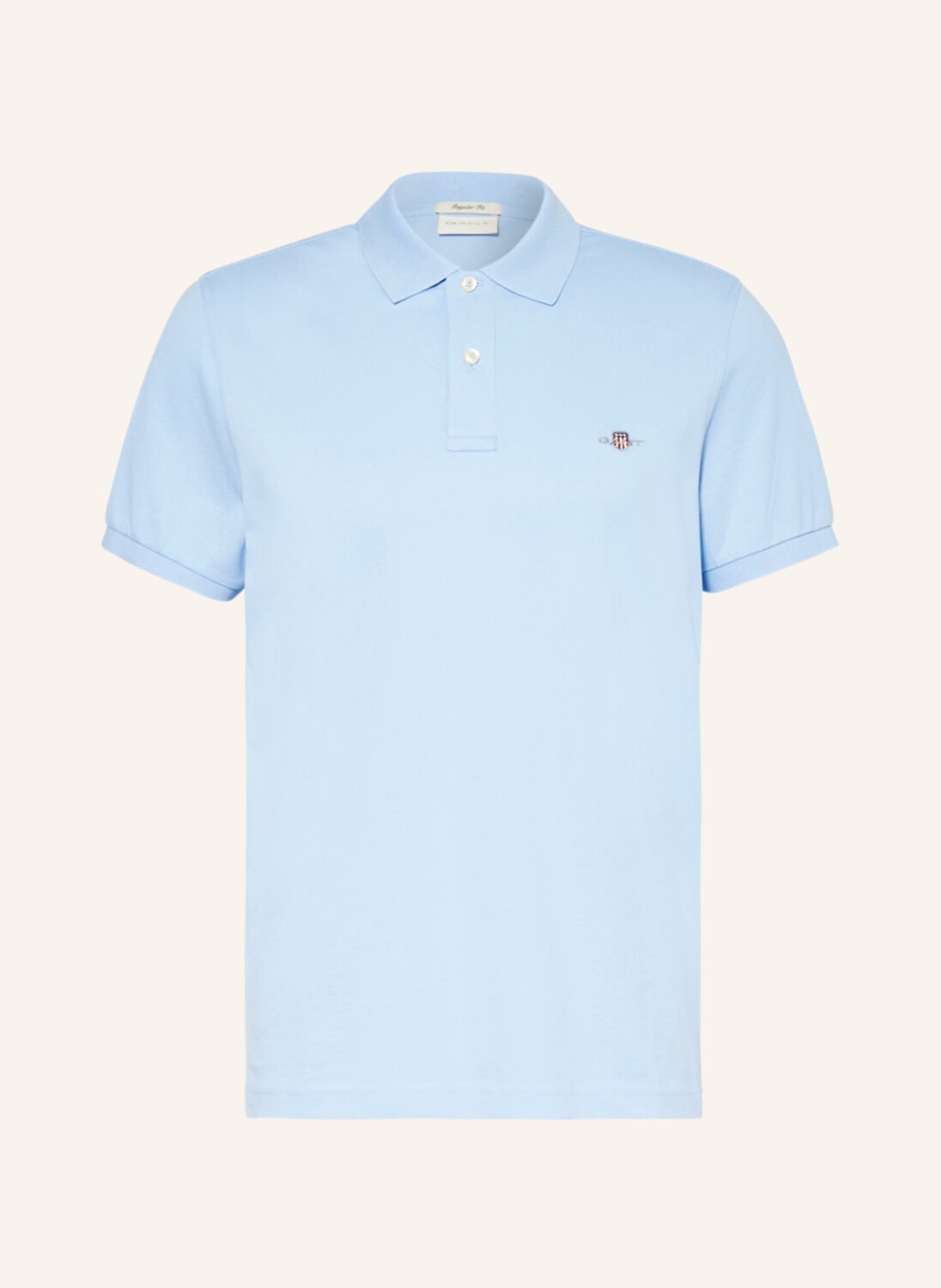 

Рубашка поло GANT Piqué Regular Fit, светло-синий