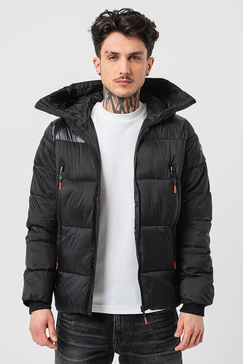Байек зимняя куртка с капюшоном Canadian Peak, черный стеганая зимняя куртка ardent canadian peak синий