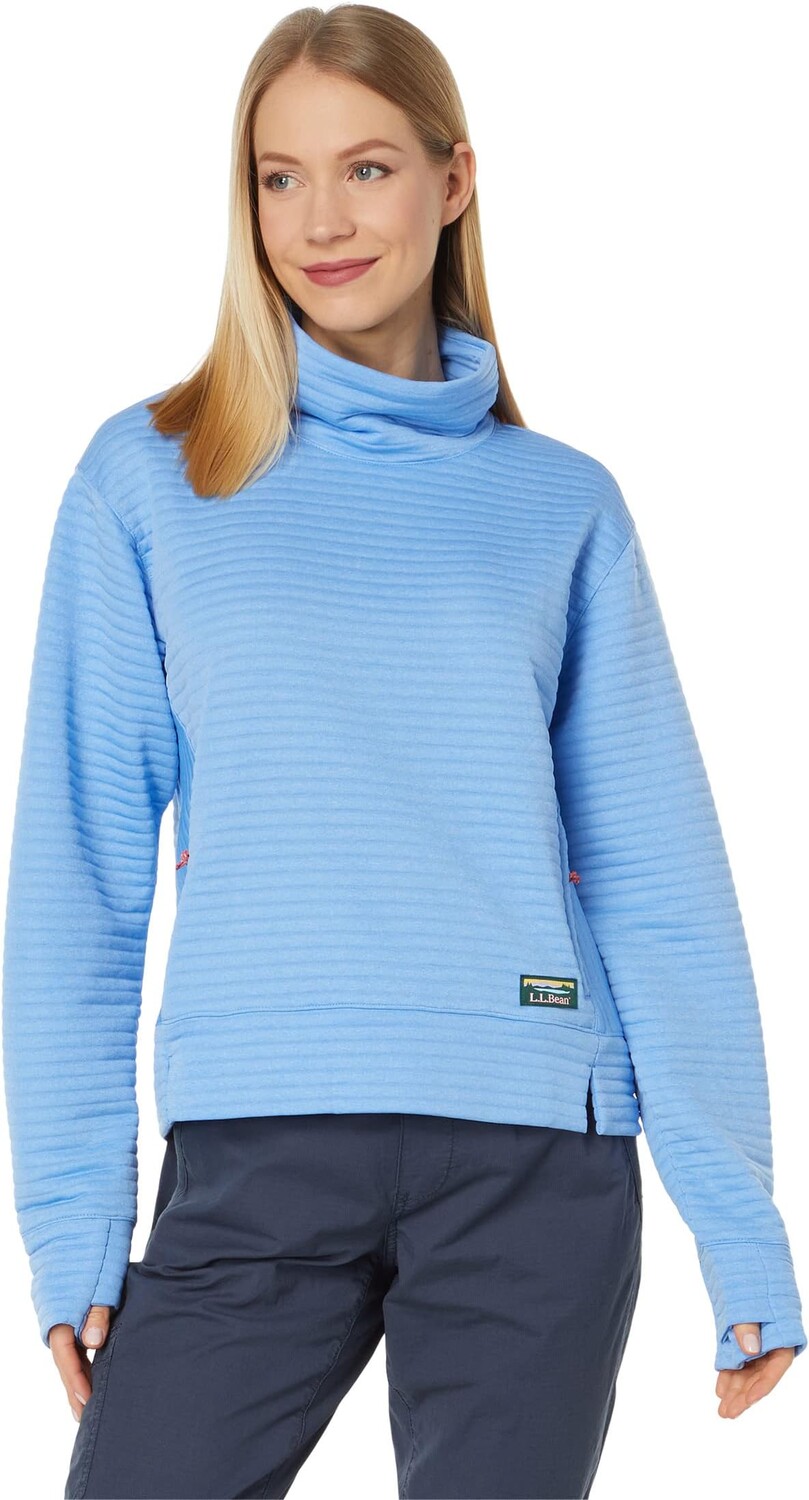 

Пуловер с воротником-воронкой Airlight L.L.Bean, цвет Malibu Blue Heather