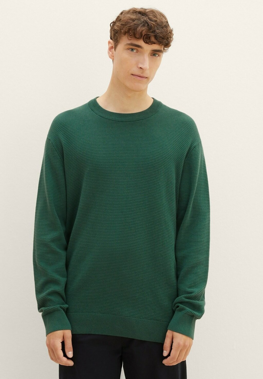 

Свитер Mit Struktur Tom Tailor, цвет hunter green