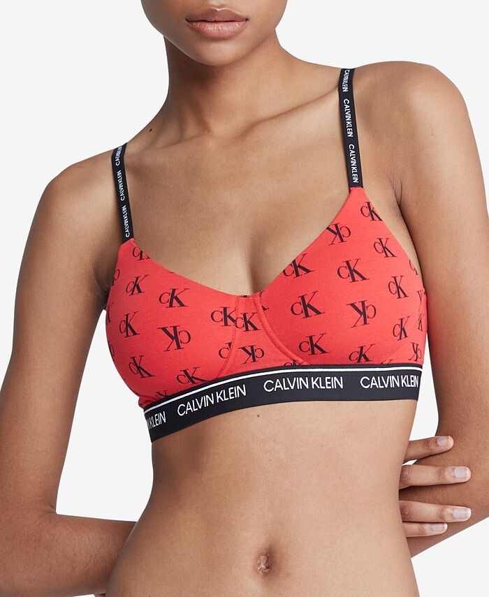 

Archive Бюстгальтер без косточек на легкой подкладке с логотипом QF6094 Calvin Klein, красный