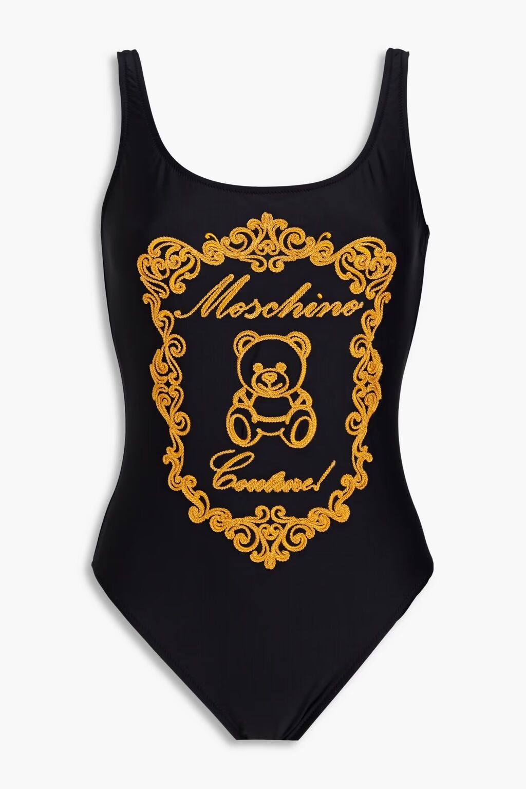 

Вышитый купальник Moschino, черный