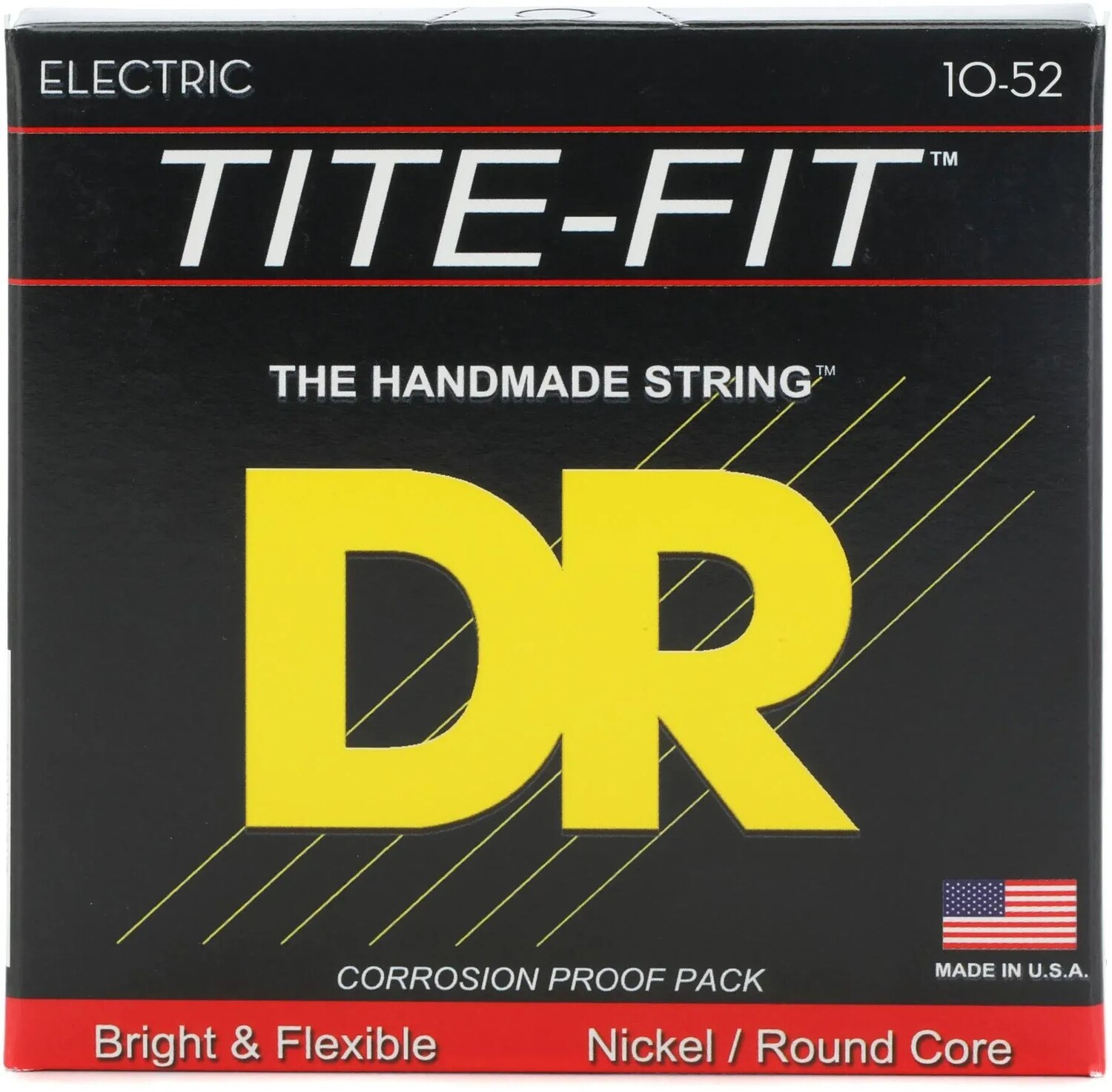 

Струны для электрогитары с компрессионной обмоткой DR Strings BT-10 Tite-Fit — .010-.052 Big Heavy
