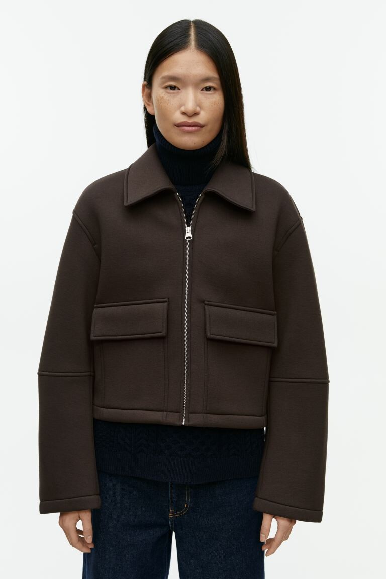 

Короткая куртка из неопрена H&M, коричневый