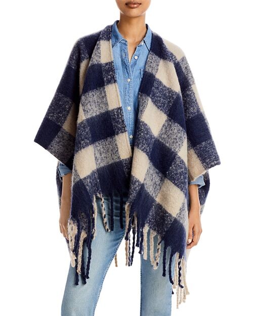 

Бахрома в клетку Buffalo Ruana AQUA, цвет Blue