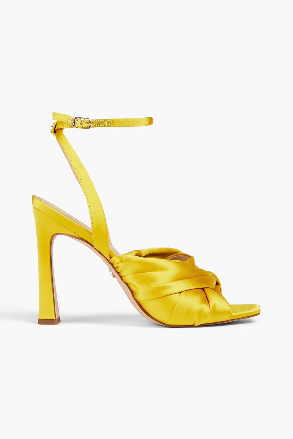 

Сандалии из перекрученного атласа лавандового цвета Sam Edelman, горчица