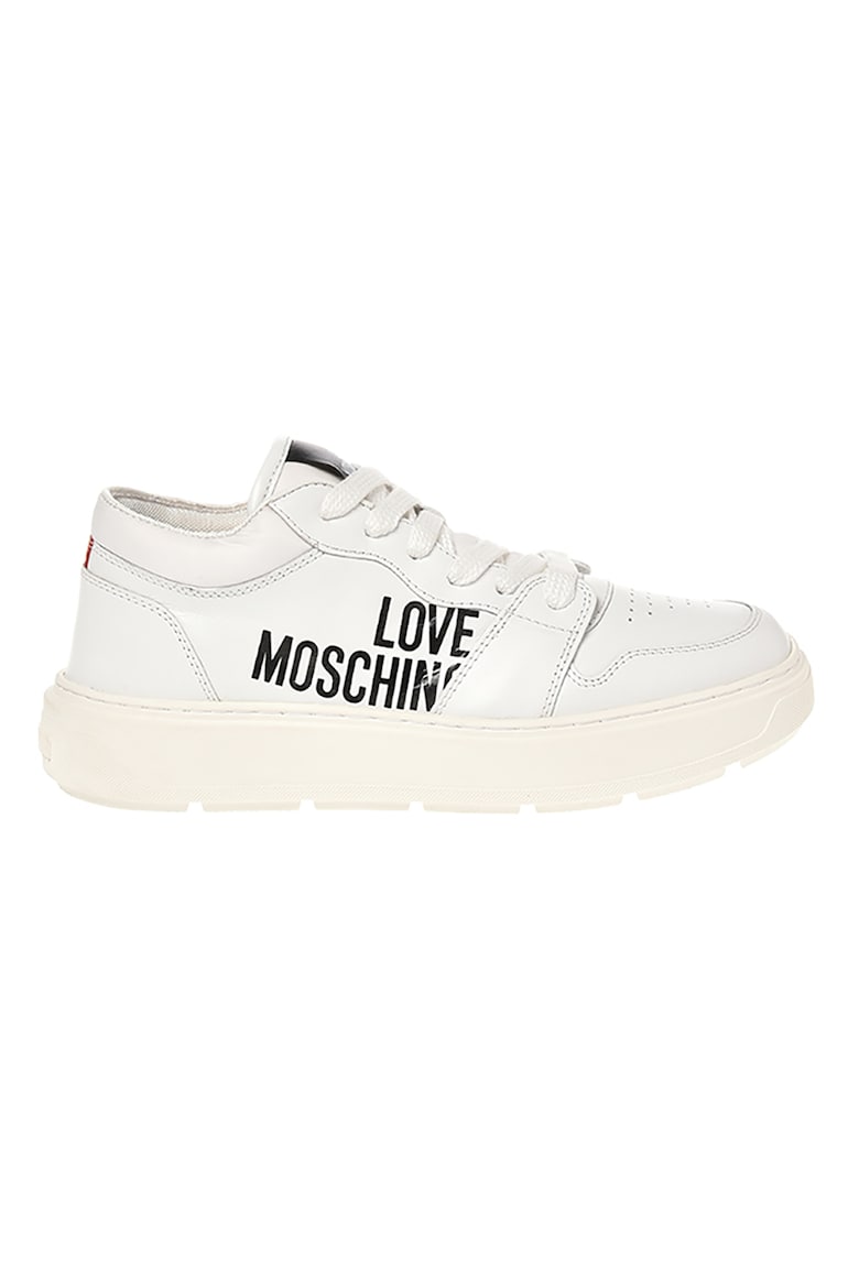 

Кожаные спортивные кроссовки с логотипом Love Moschino, белый