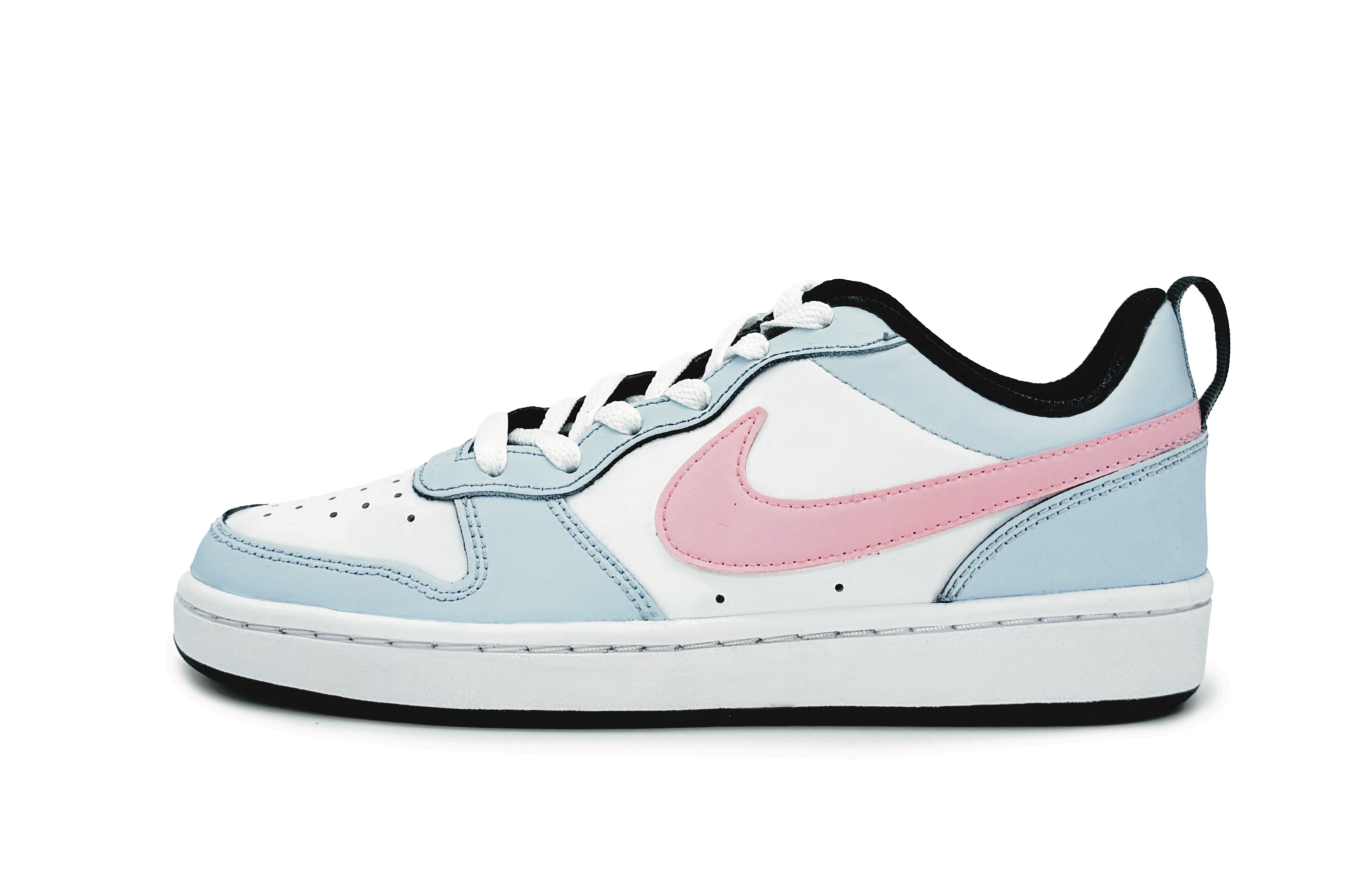 

Кроссовки Nike Court Borough Skateboarding Shoes Women's Low-top Blue/pink/white, голубой