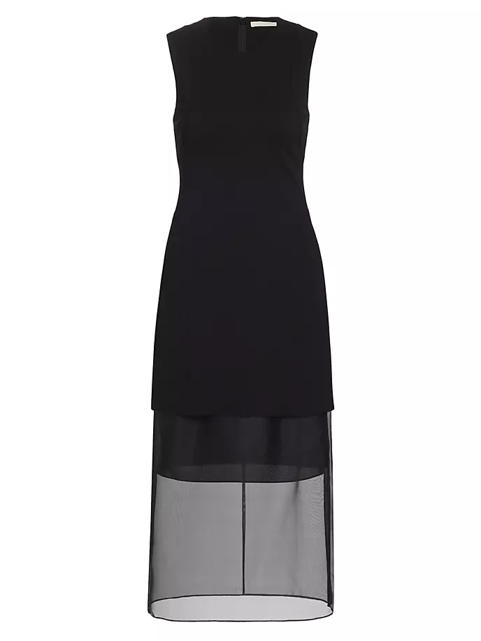 Многослойное платье миди из органзы Jason Wu Collection, черный jason wu парфюмерная вода 30мл