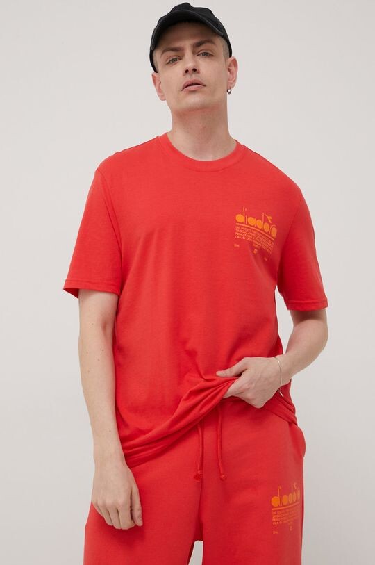 

Футболка из хлопка Diadora, красный